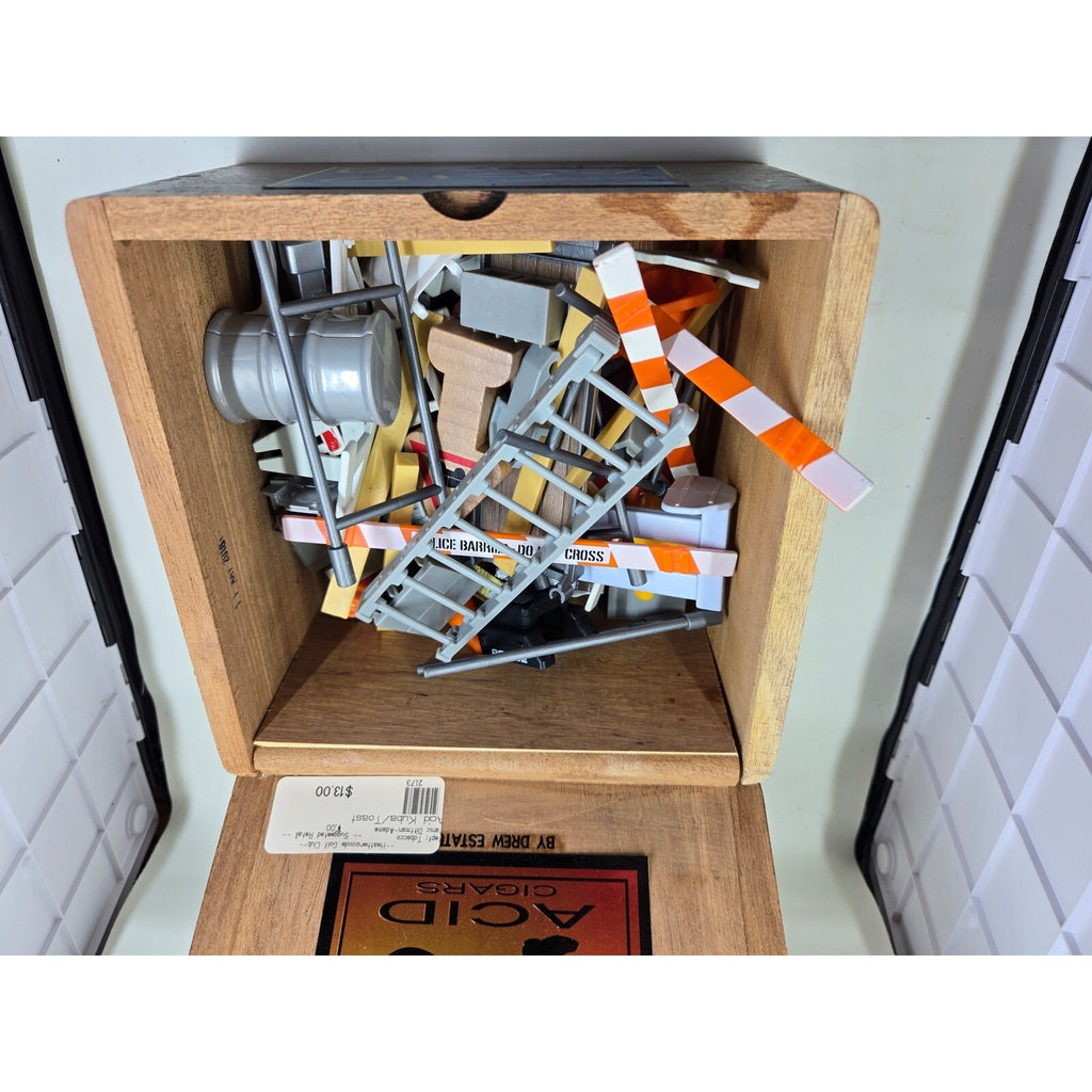 Lot of Toy Construction Accessories with Police Barriers, Traffic Cones,