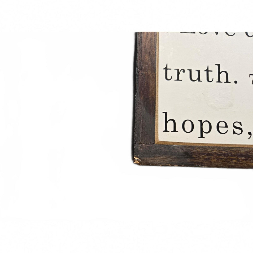 Farmhouse-Style 'Love is Patient, Love is Kind' Wood Sign for Kids' Room Decor,
