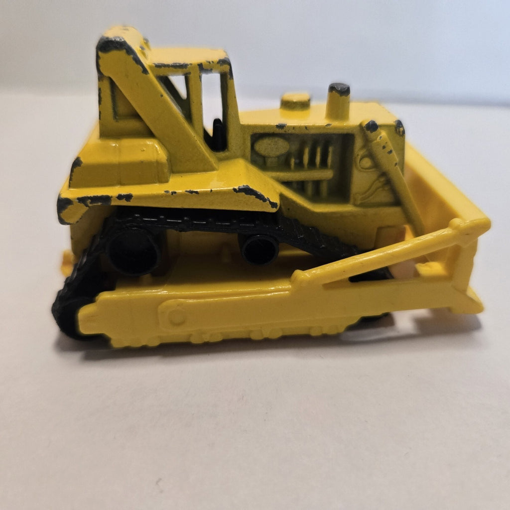 Vintage 1991 Mattel Hot Wheels Bulldozer Yellow Diecast Made In Malaysia