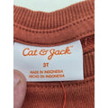 NWT Cat And Jack Boys Crew Neck Sweatshirt Rust orang 3T