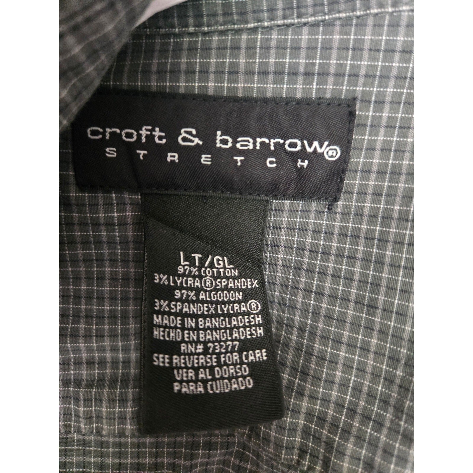 Croft & Barrow Men's Long Sleeve Plaid Button-Down Shirt Size LT/GL Multi-Color