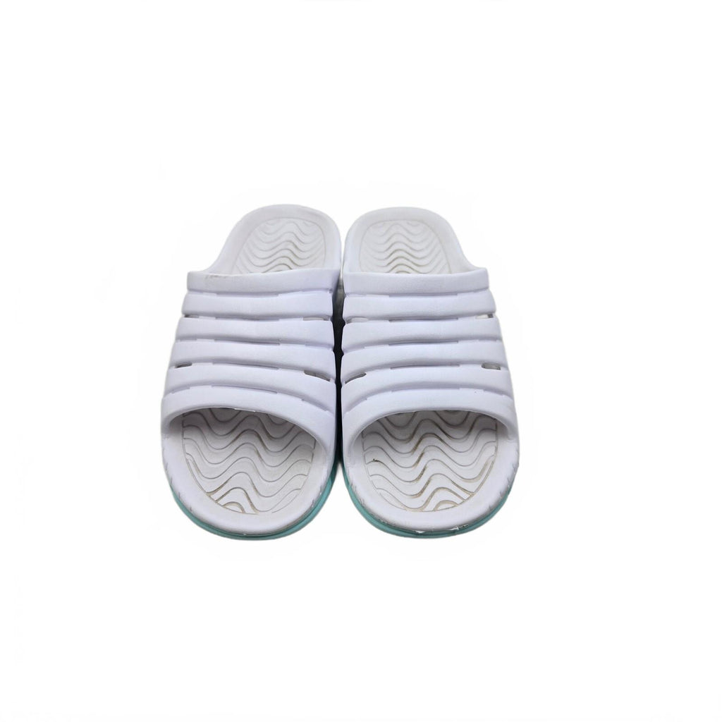 Avia Women's Hightail Athletic Recovery Slide Sandals, White / Mint Teal, Size 8