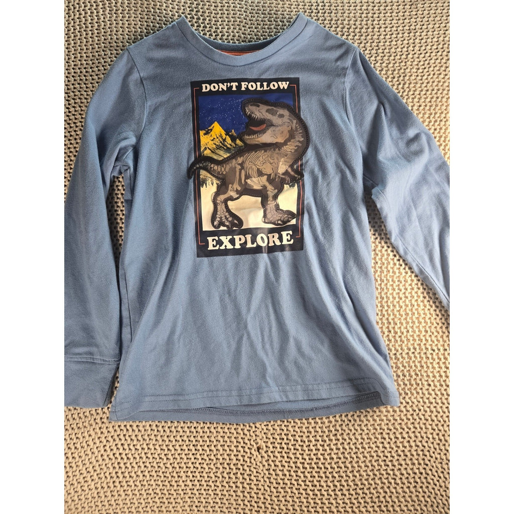 365 Kids by Blue Garanimals Boys T-rex Long Sleeve T-Shirt Sz 8