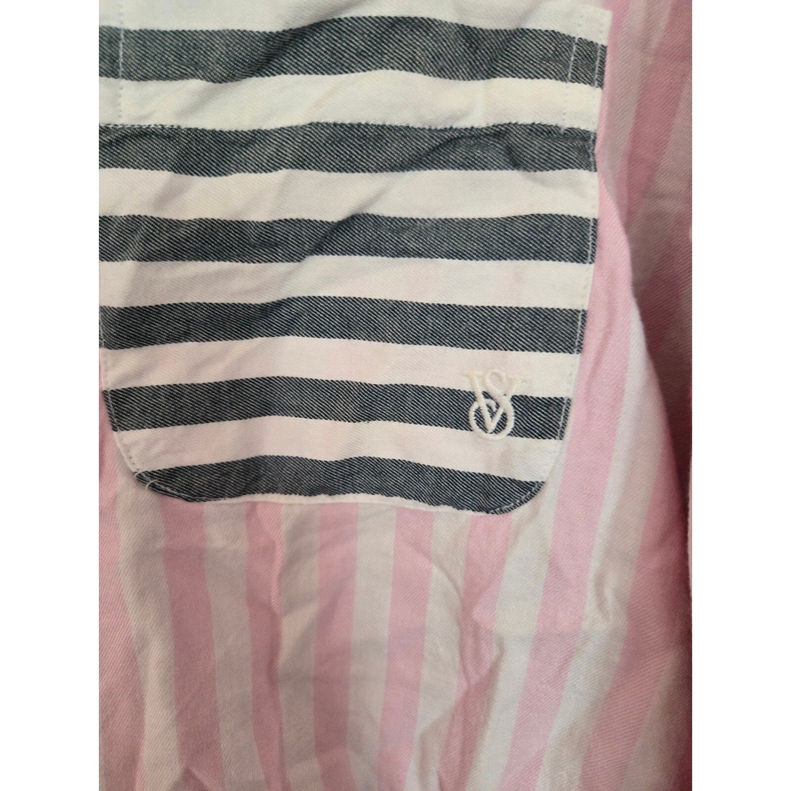 Victoria's Secret Women's Multi-Color Striped Sleepshirt, Size Large, Very Good
