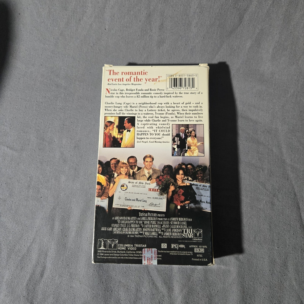 It Could Happen To You VHS 1994 Nicolas Cage Bridget Fonda Columbia TriStar Movi