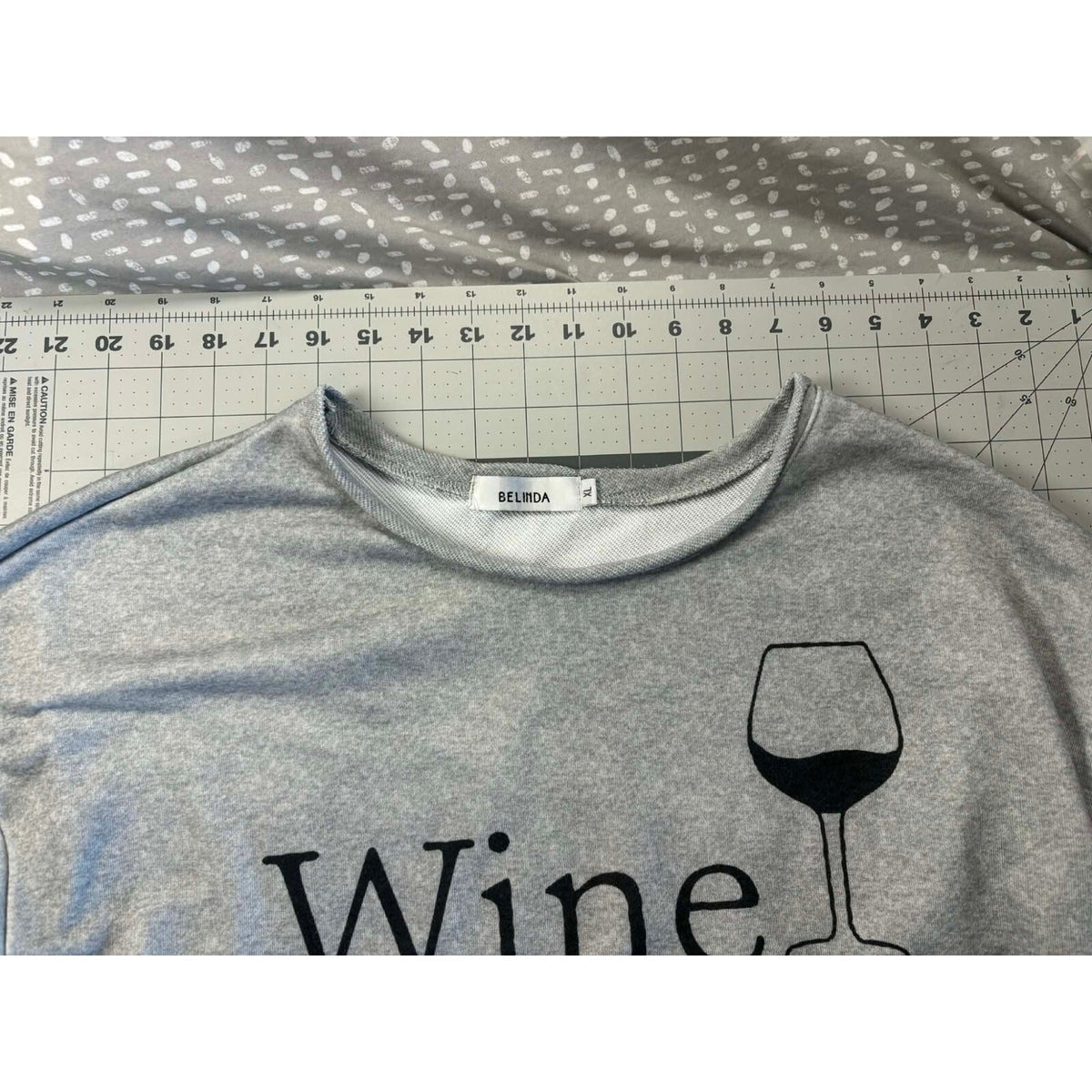 Gray Belinda Xl "Wine is The Answer" Sweatshirt