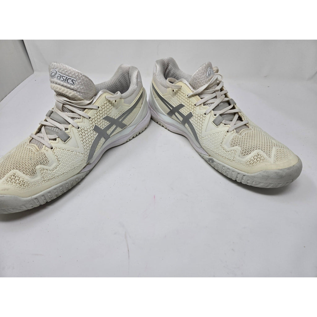 ASICS GEL-Resolution 8 Men's Tennis Shoes White Pure Silver 10