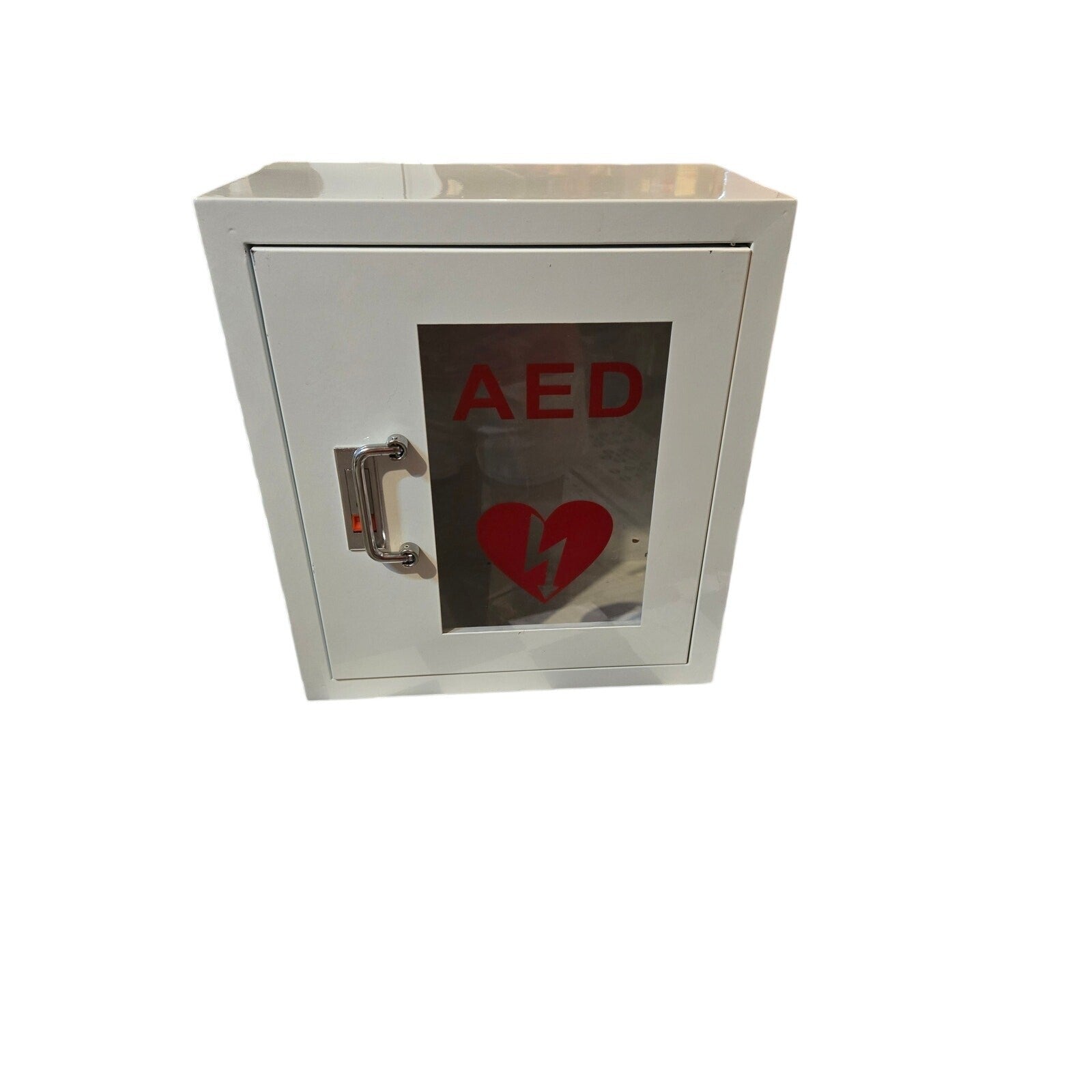 Wall-Mounted AED Cabinet with Lock and Clear Window