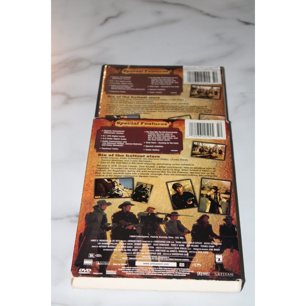 Young Guns (1988) (DVD 2003 VG) Emilio Estevez, Kiefer Sutherland, Charlie Sheen