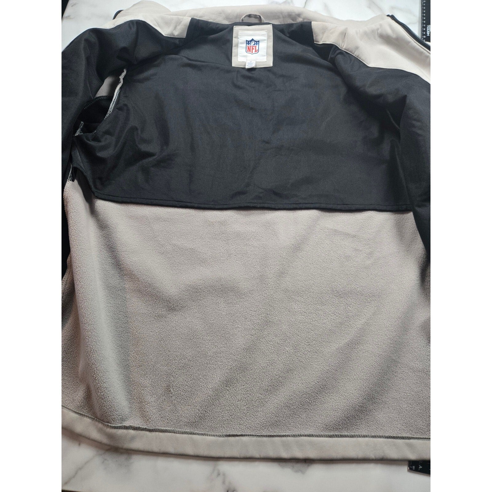 NFL Cincinnati Bengals Men's Tan Jacket with Team Logo - Very Good Condition