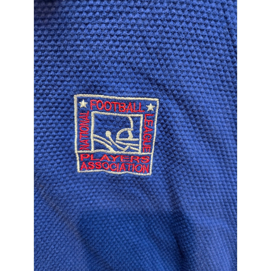 Vintage NFLPA National Football League Players Association Blue Waffle Polo L