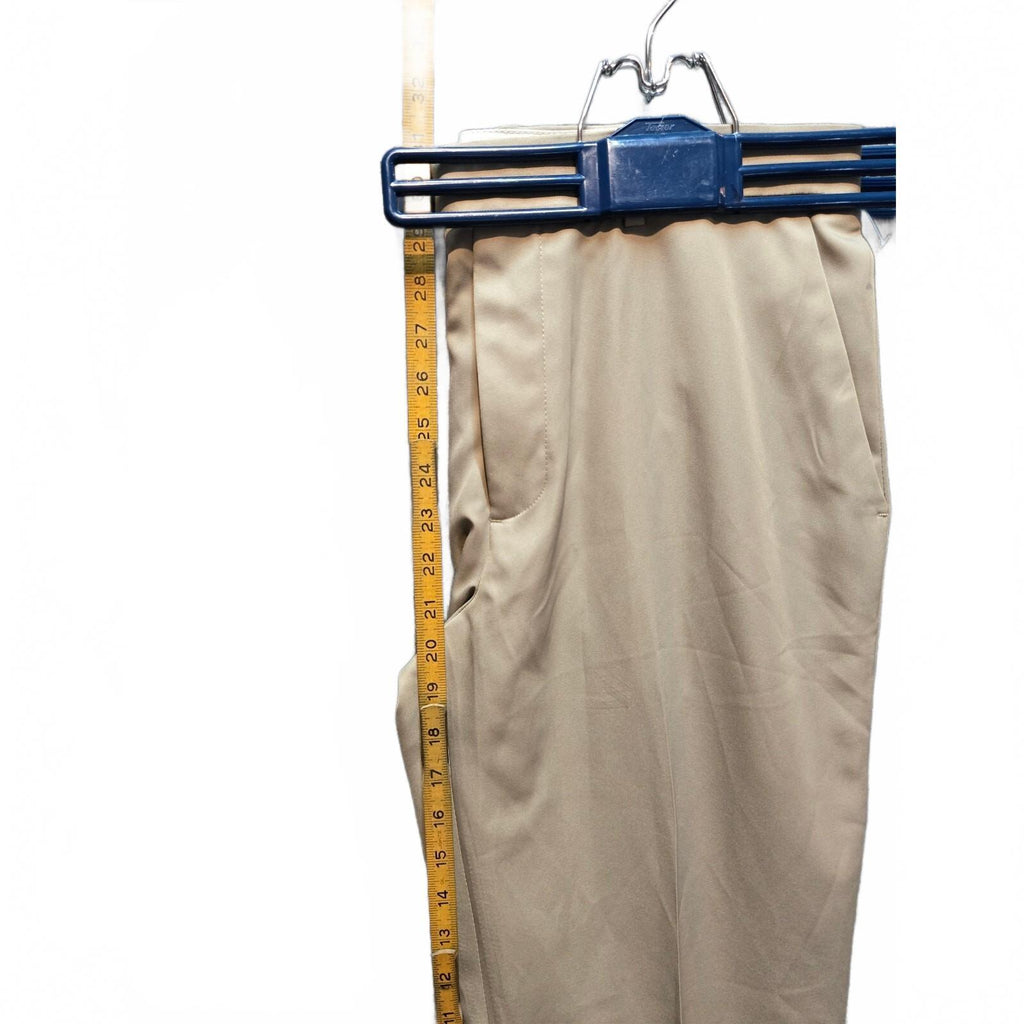 Perry Ellis Men's Beige Flat Front Performance Dress Pants Size 32x30 - VeryGood