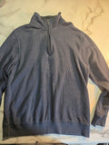 Van Heusen Men's Medium Blue Cotton Blend Quarter-Zip Pullover Sweatshirt