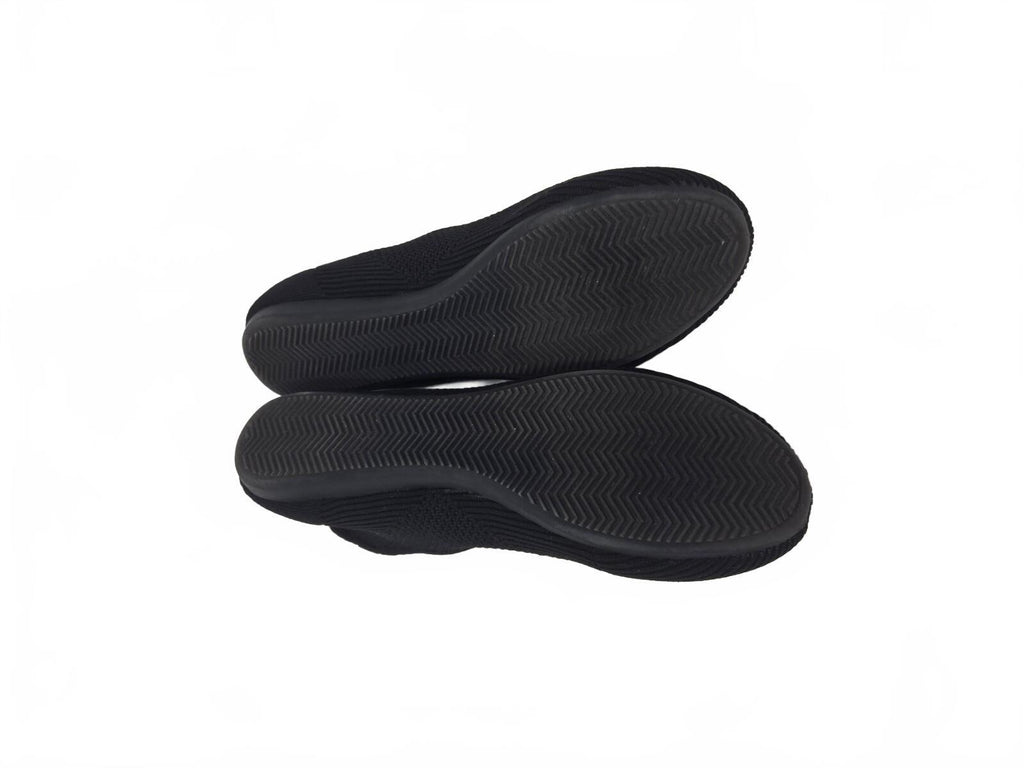 STEVEN New York Women's 8.5 Knit Ballet Flats Round Toe Black Shoes Slip On