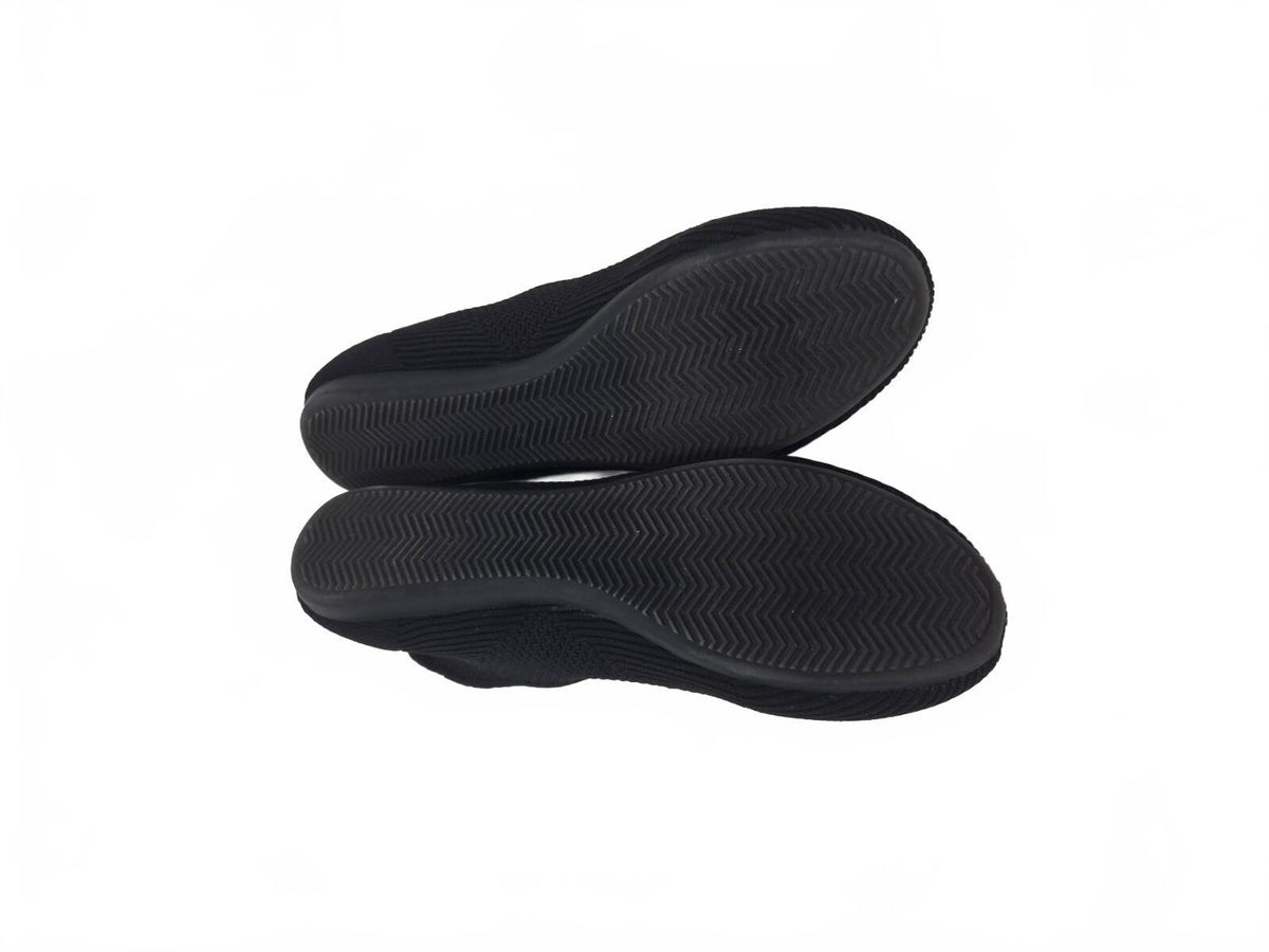 STEVEN New York Women's 8.5 Knit Ballet Flats Round Toe Black Shoes Slip On