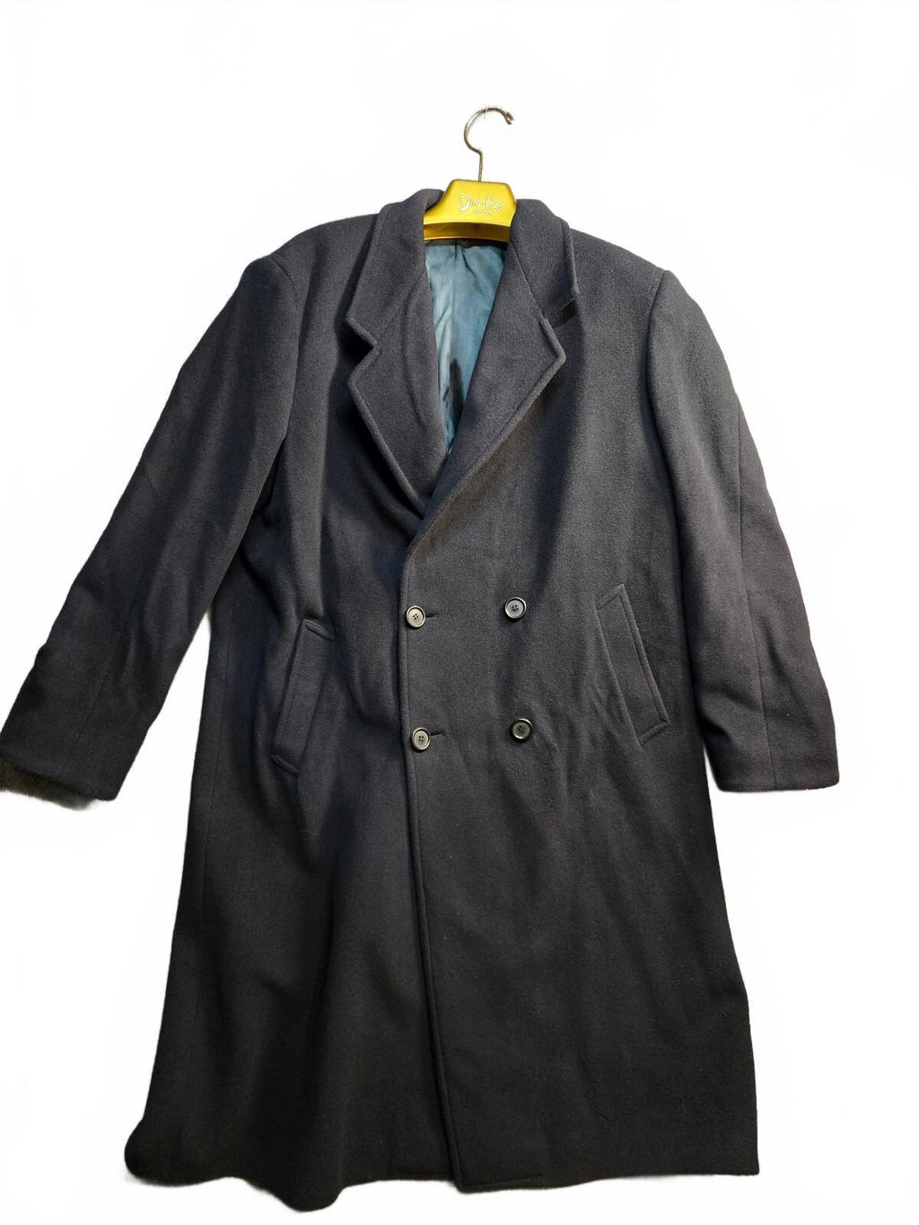 London Fog Black Double Breasted Overcoat 42L