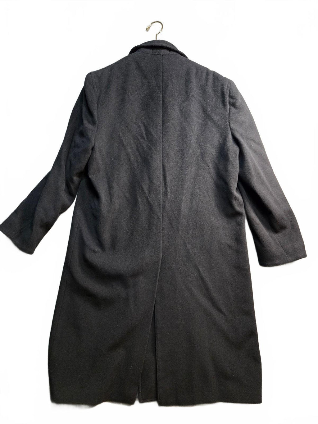 London Fog Black Double Breasted Overcoat 42L