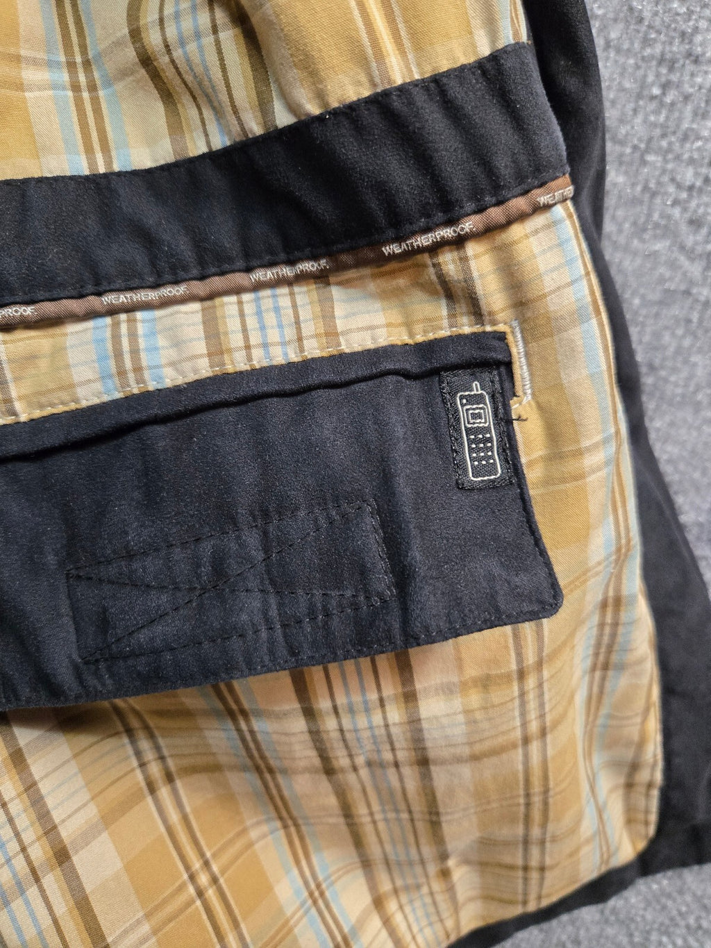 Black Men's WeatherProof  with Classic Plaid Lining, Full Zip, XXL
