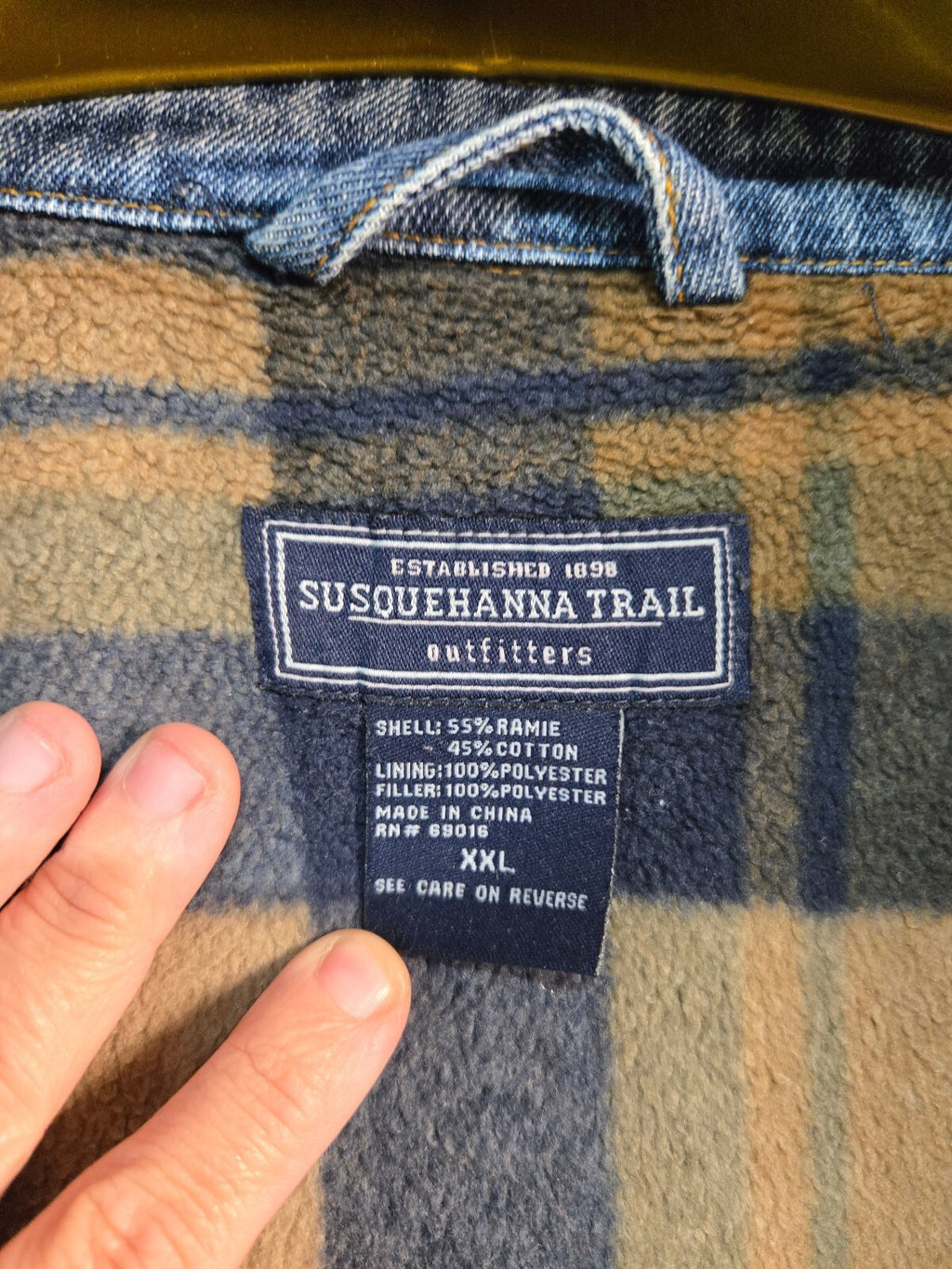 Susquehanna Trail Outfitters denim shirt jacket XXL