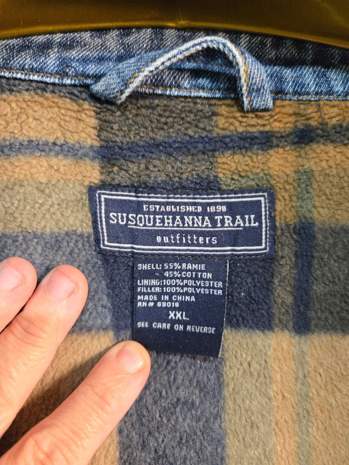 Susquehanna Trail Outfitters denim shirt jacket XXL