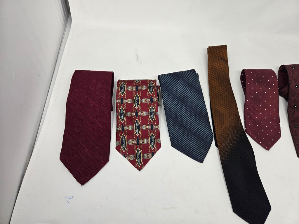 Set of 6 Men's Silk Ties by Stafford, Van Heusen & More – Multi-Color, Very Good