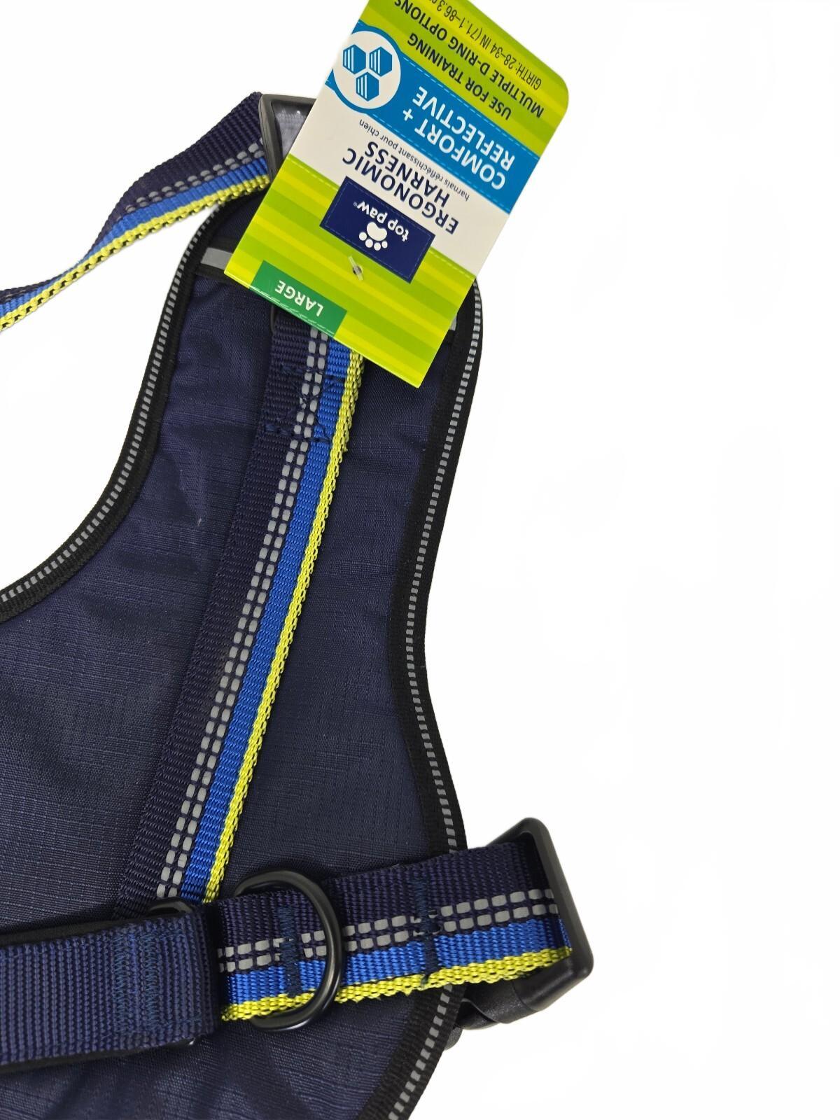 Blue reflective dog harness Ergo Paw NWT