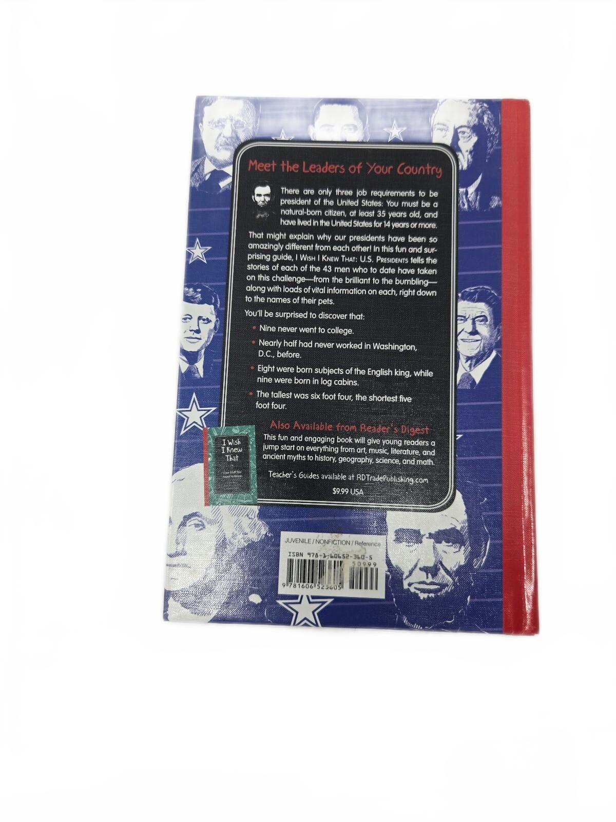 I Wish I Knew That U.S. Presidents: Cool Stuff You Need to Know - Hardcover,