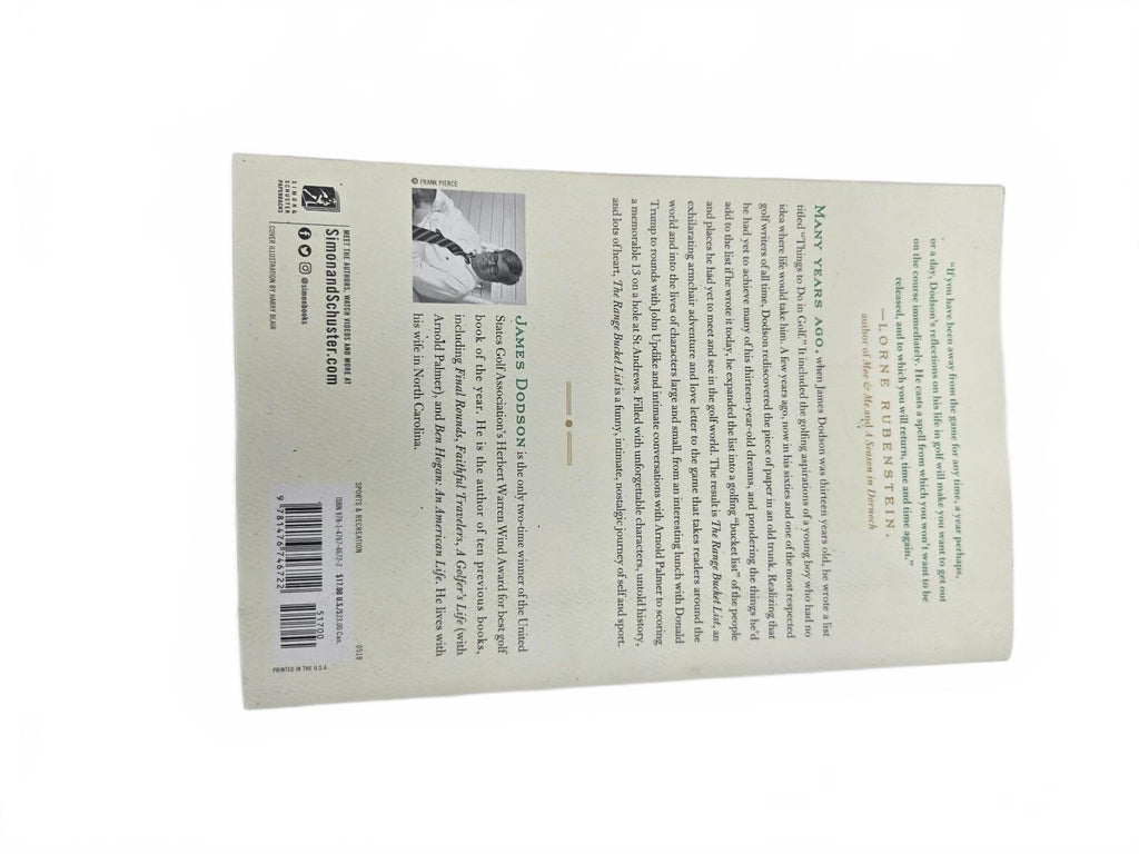 The Range Bucket List by James Dodson paperback