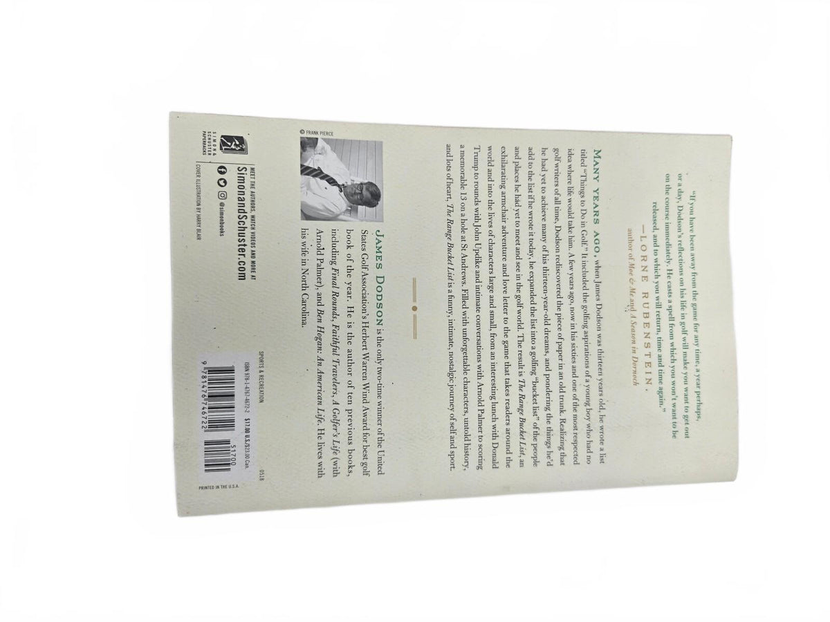 The Range Bucket List by James Dodson paperback