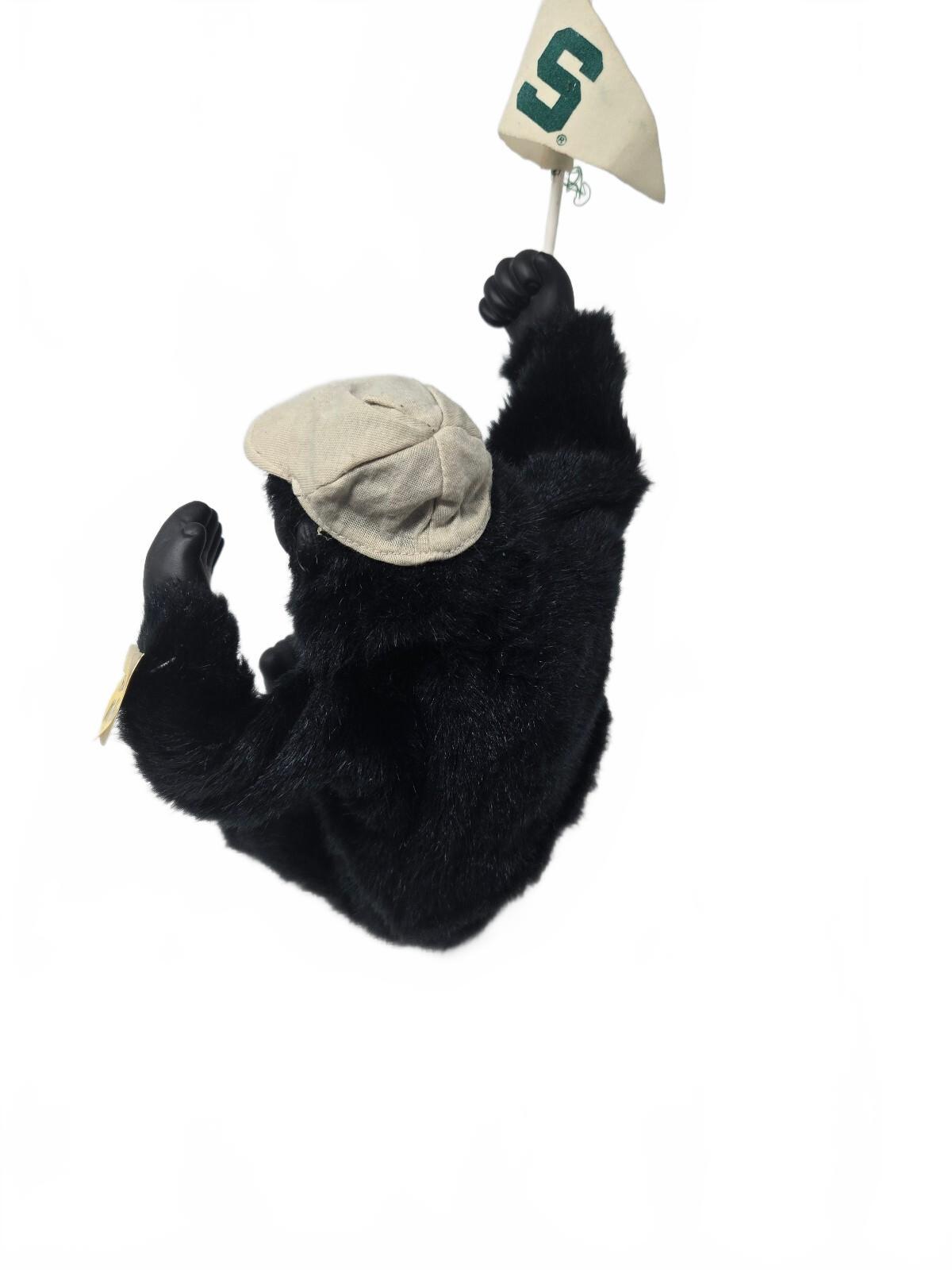 Michigan State Spartans gorilla plush with flag plays fight song