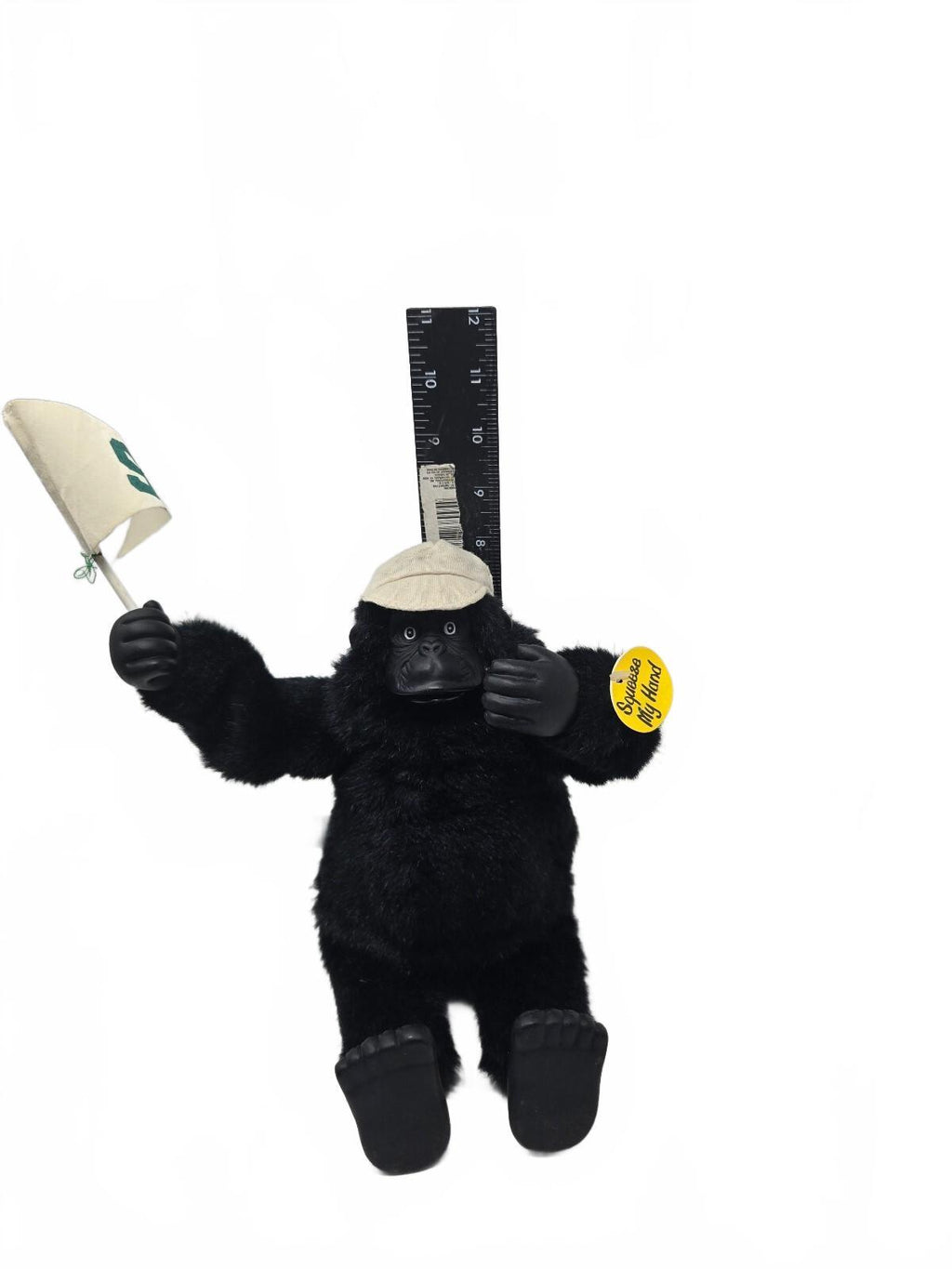Michigan State Spartans gorilla plush with flag plays fight song