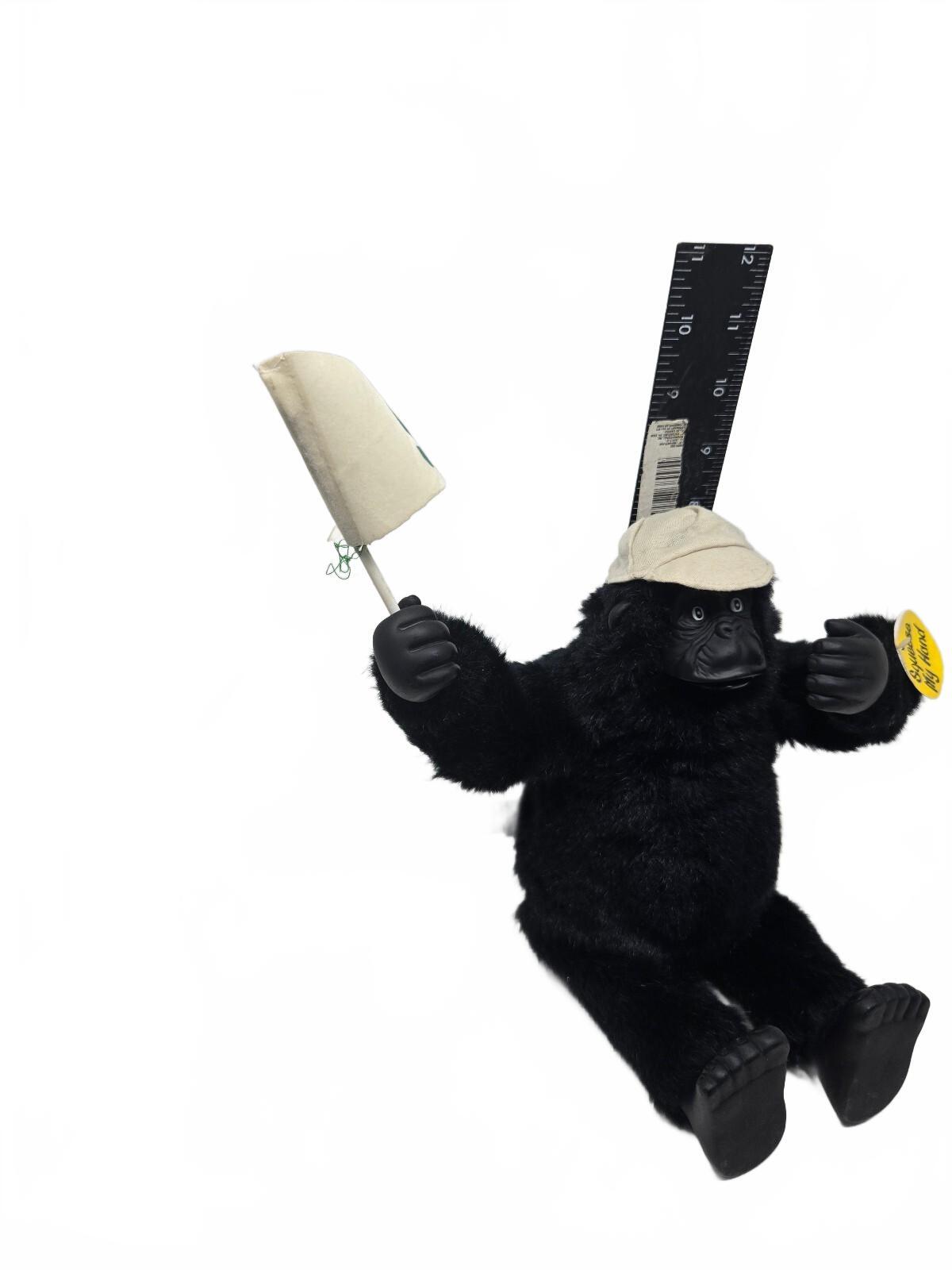 Michigan State Spartans gorilla plush with flag plays fight song