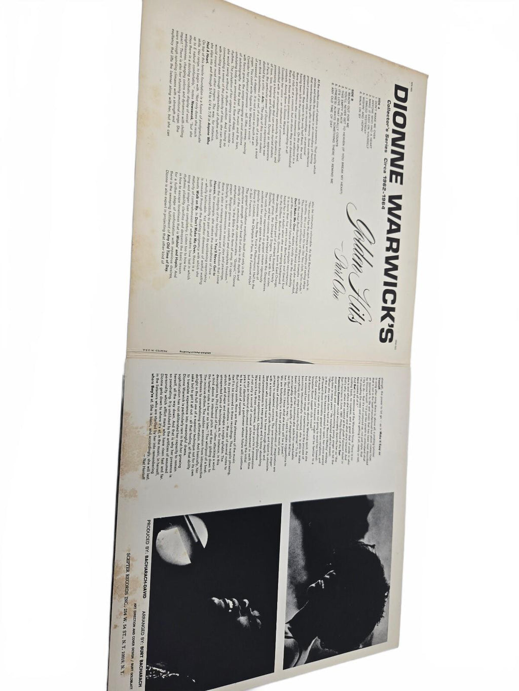 The Dionne Warwicke Story In Concert Through the Years vinyl record