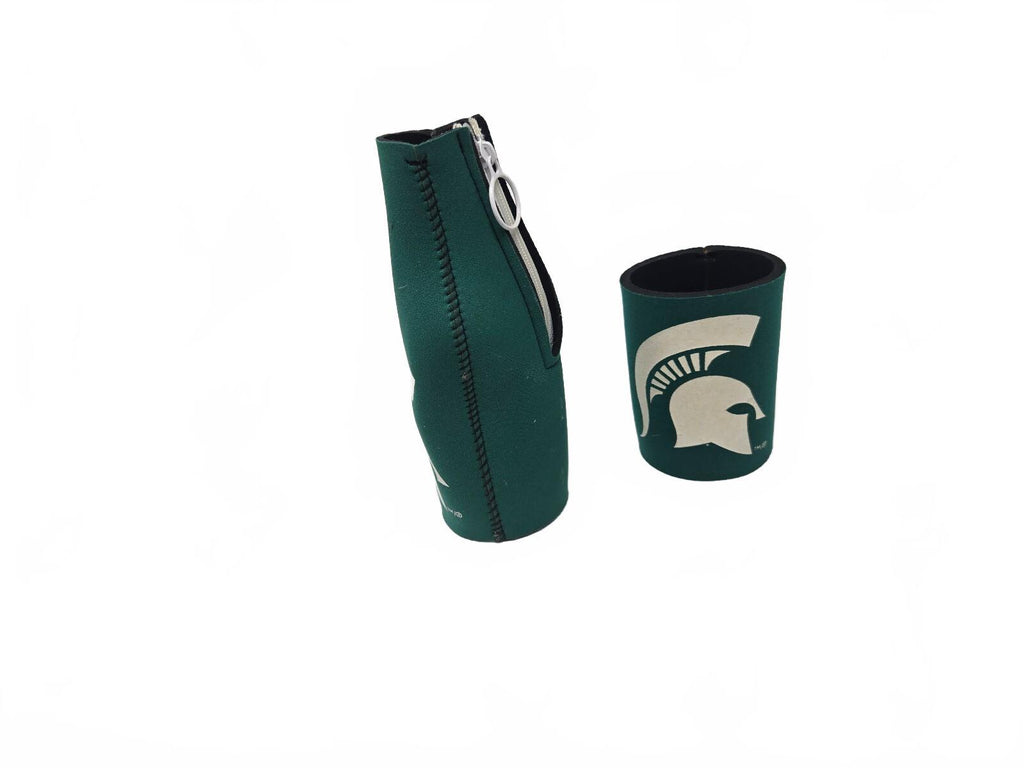 Michigan State Spartans bottle and can koozies