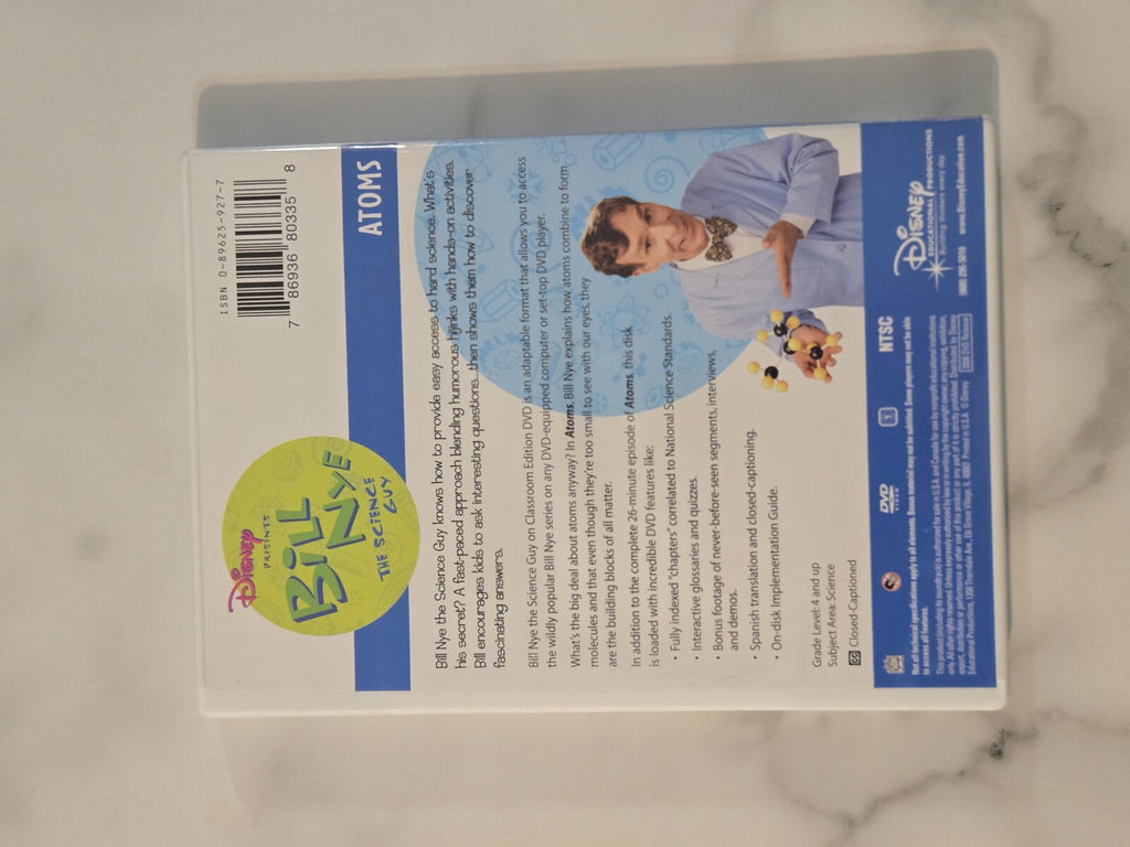Disney Bill Nye the Science  Guy DVD Atoms