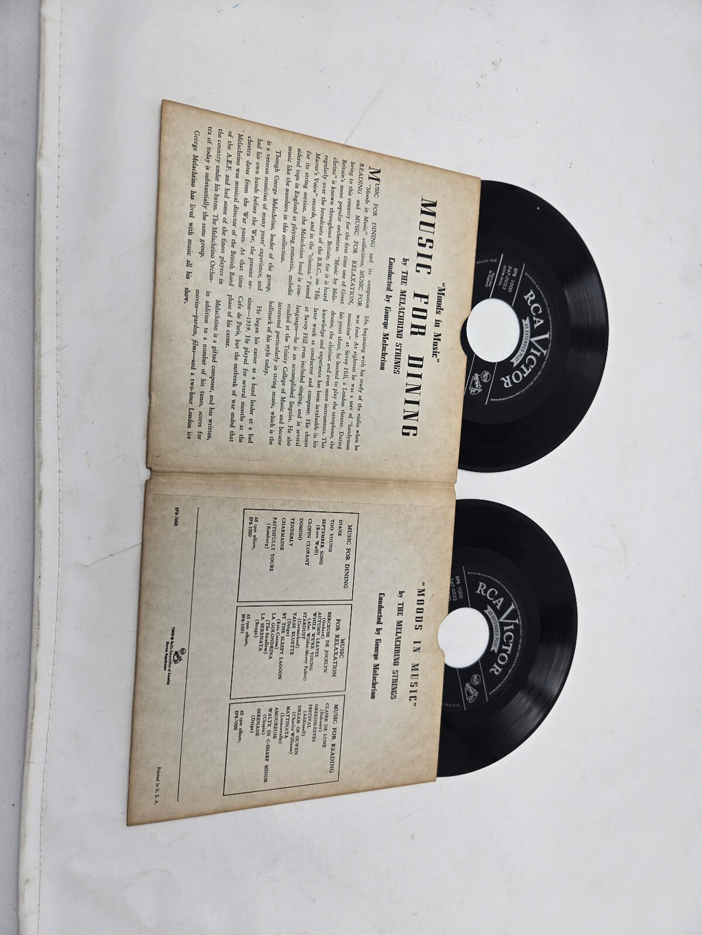RCA Victor pop music booklet with records