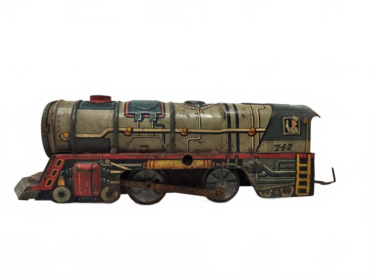 Marx tin litho steam locomotive No. 742