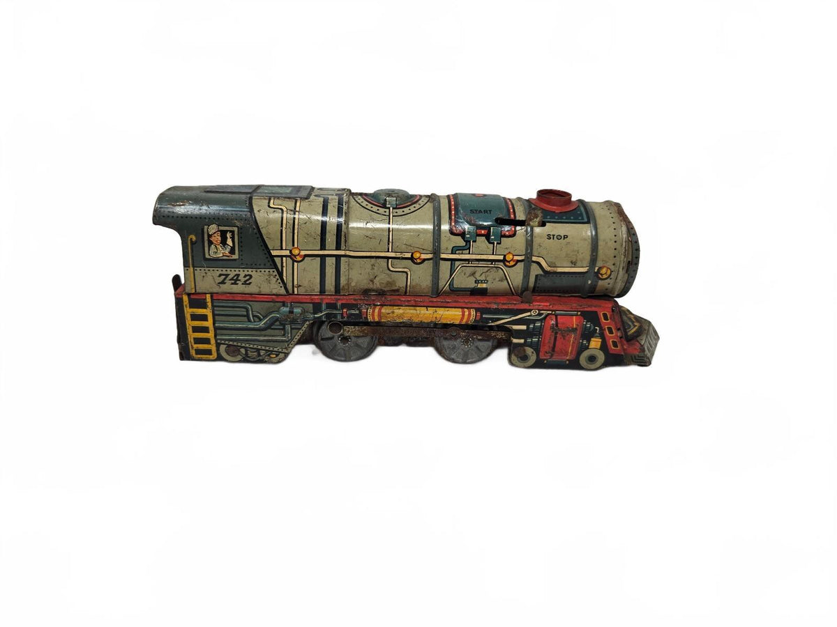 Marx tin litho steam locomotive No. 742