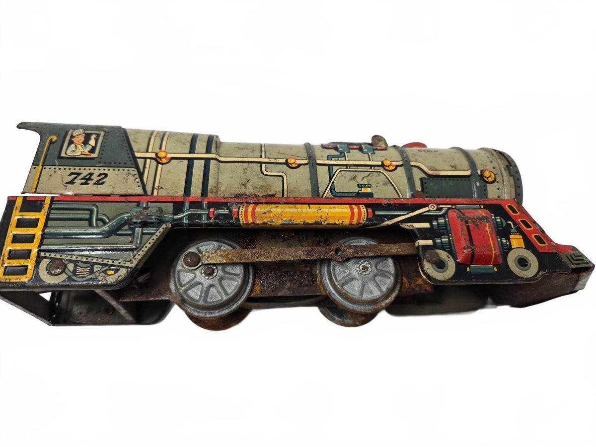 Marx tin litho steam locomotive No. 742