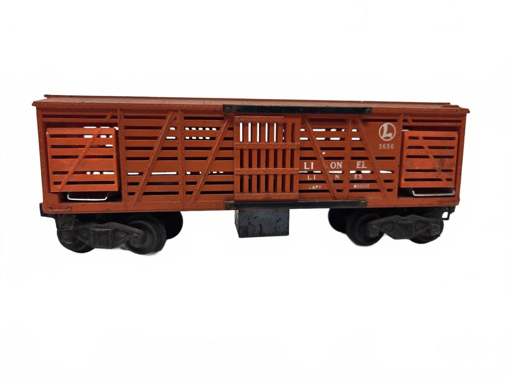 vintage Lionel No. 3656 Operating Cattle Car.
