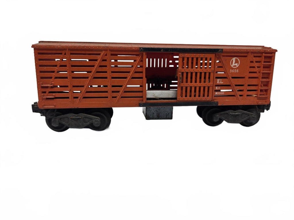 vintage Lionel No. 3656 Operating Cattle Car.