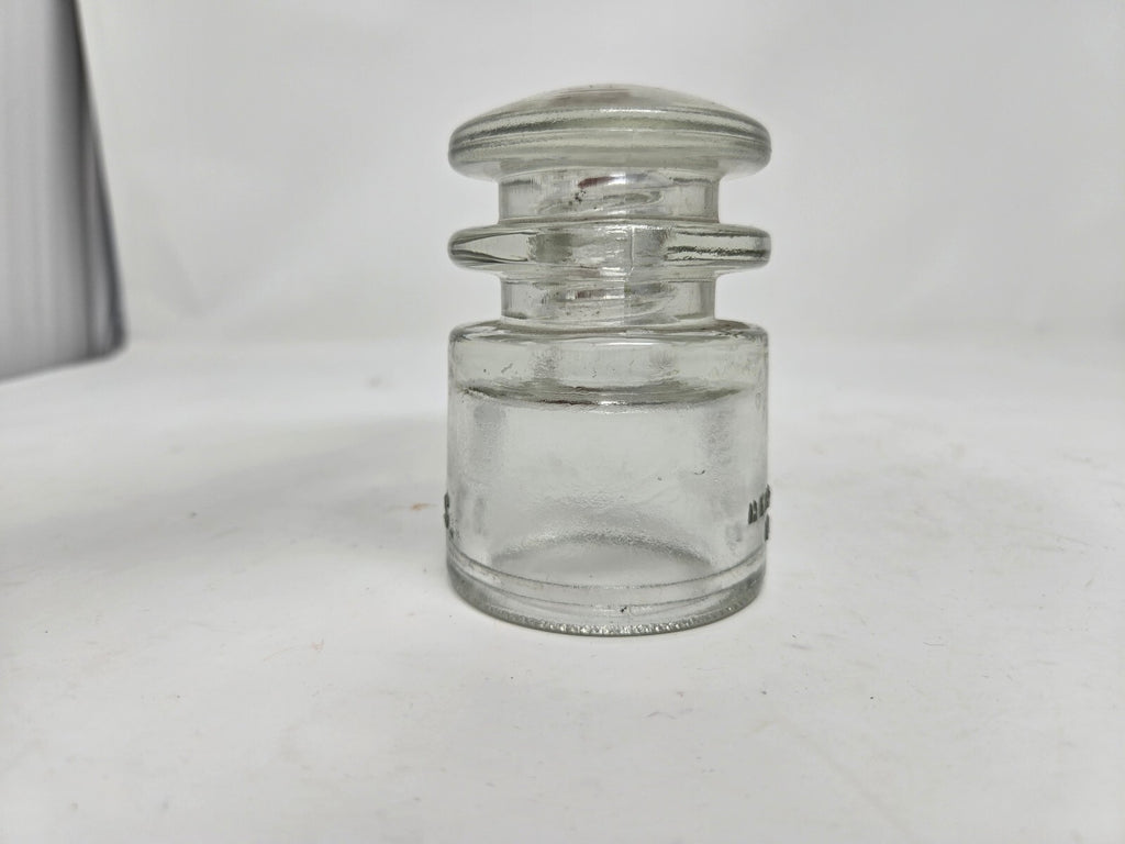 vintage Hemingray clear glass telephone insulator TS, CD 129