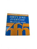 Small blue daily desk calendar 1986