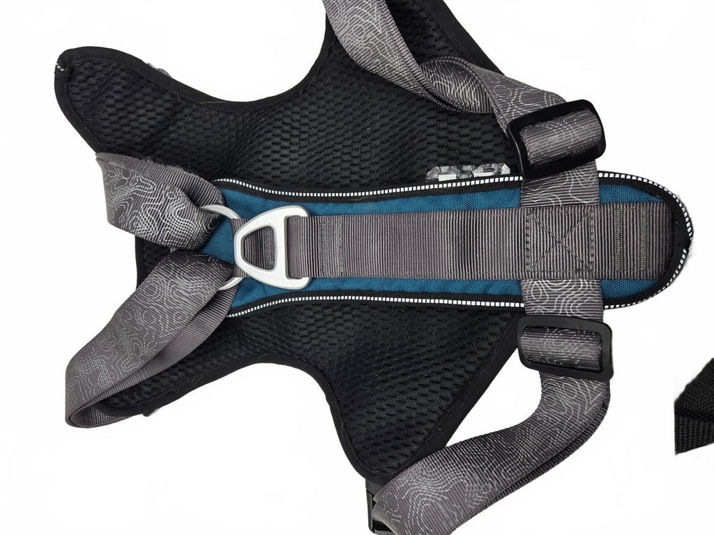 Blue Gray Pet Harness Backpack