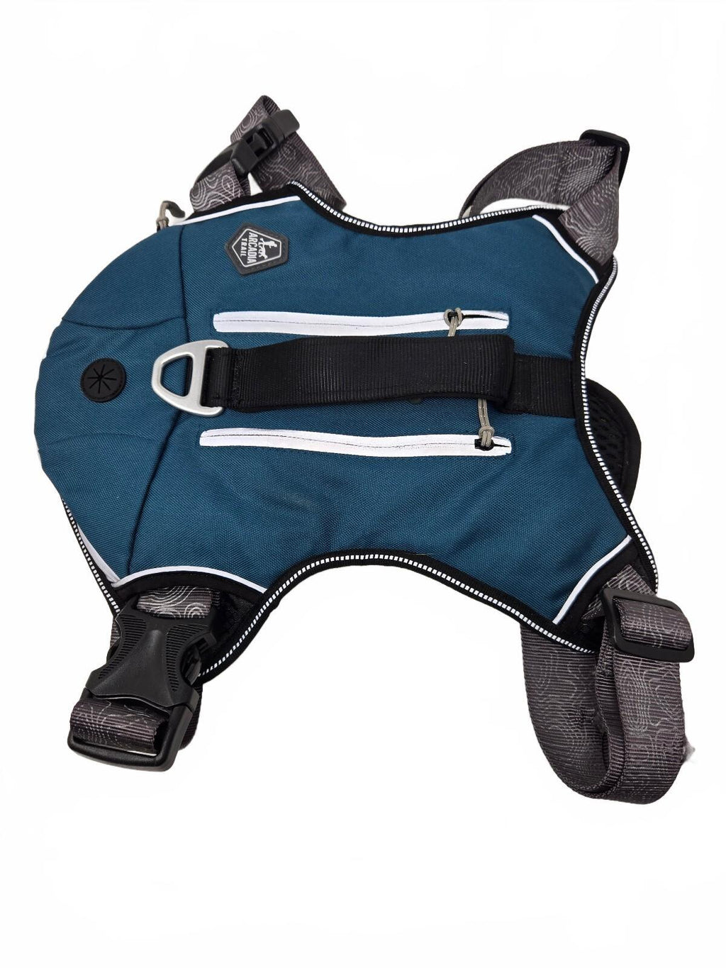Blue Gray Pet Harness Backpack