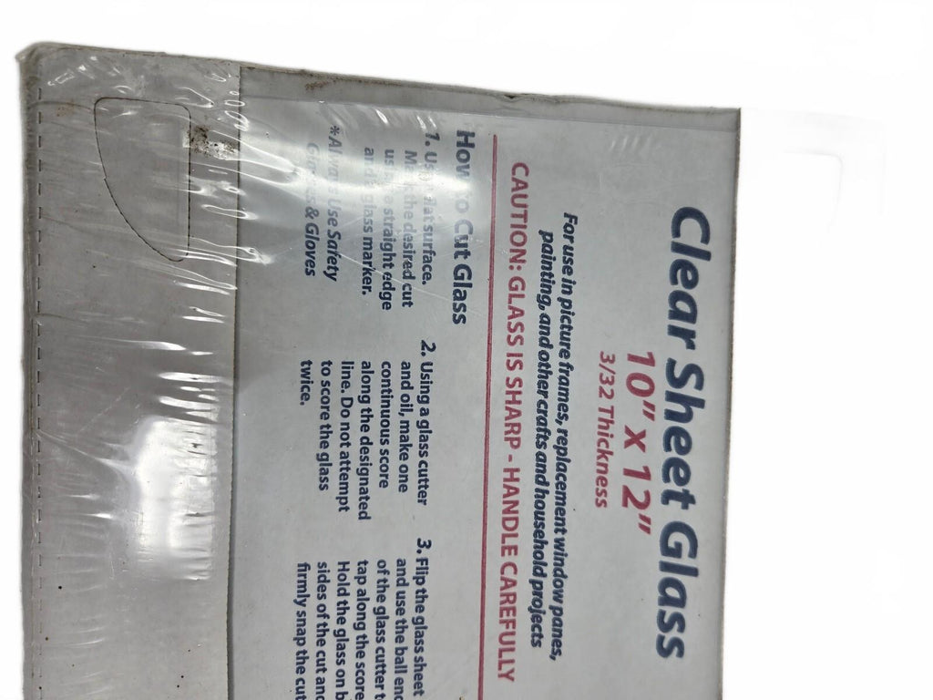Clear sheet glass 10 x 12