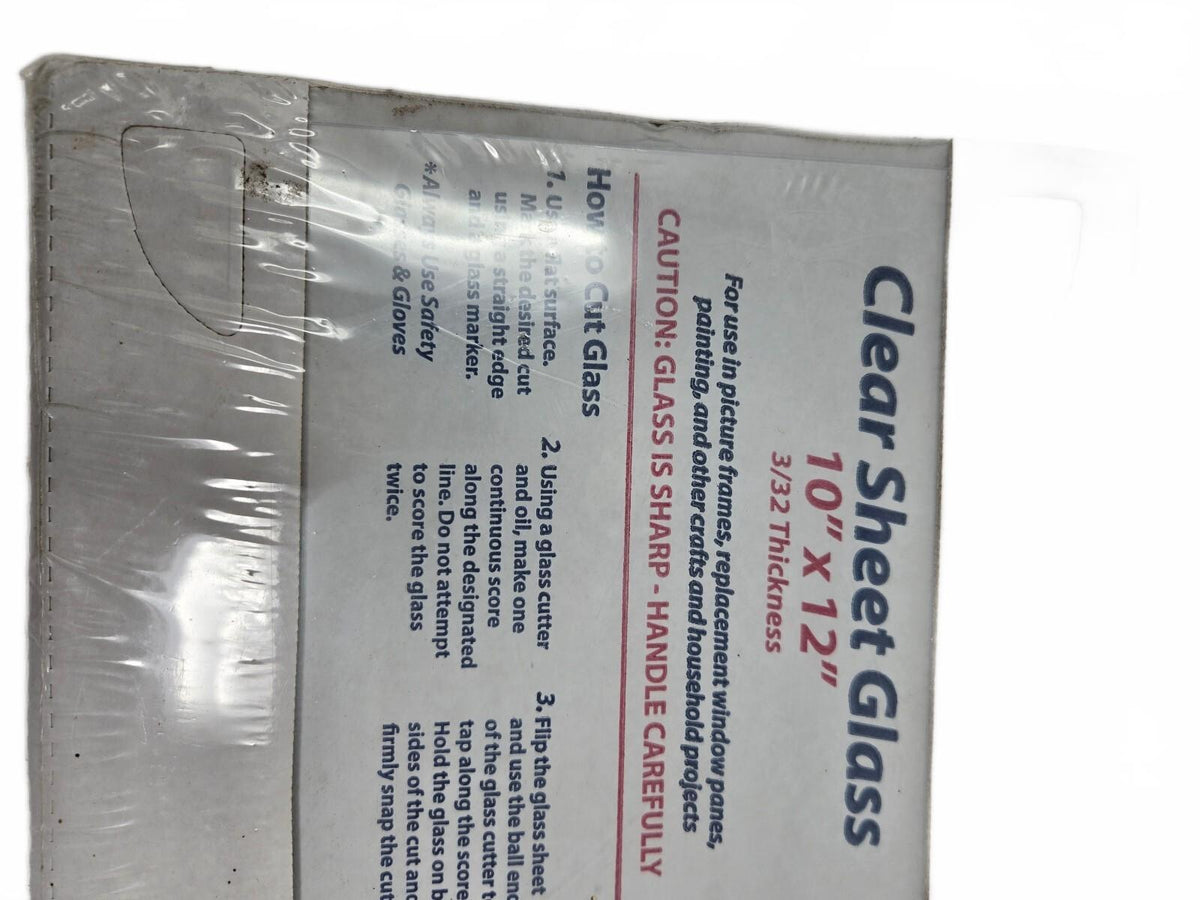 Clear sheet glass 10 x 12