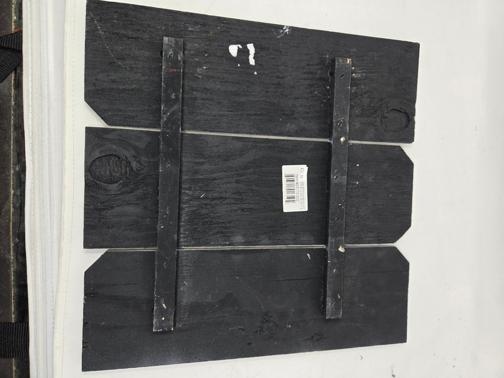 Black wooden sign