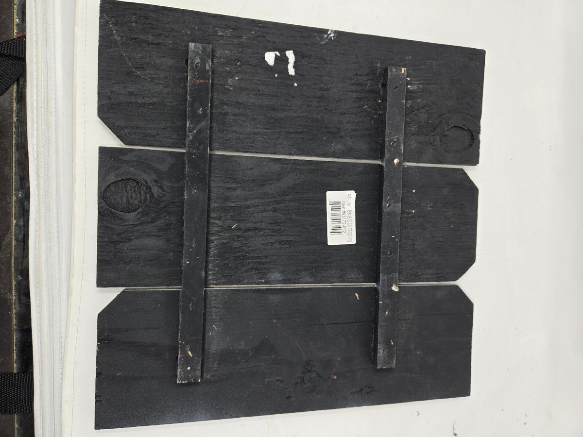 Black wooden sign
