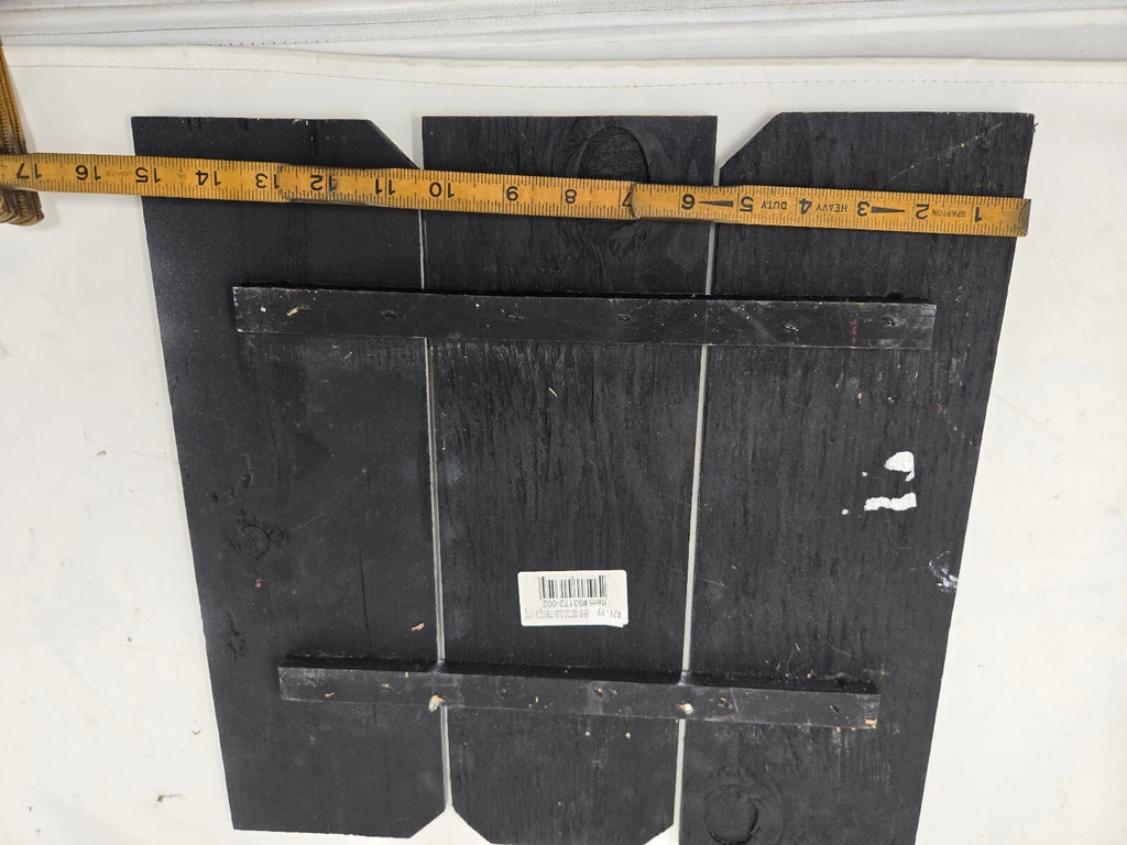 Black wooden sign